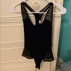mesh racer back bodysuit